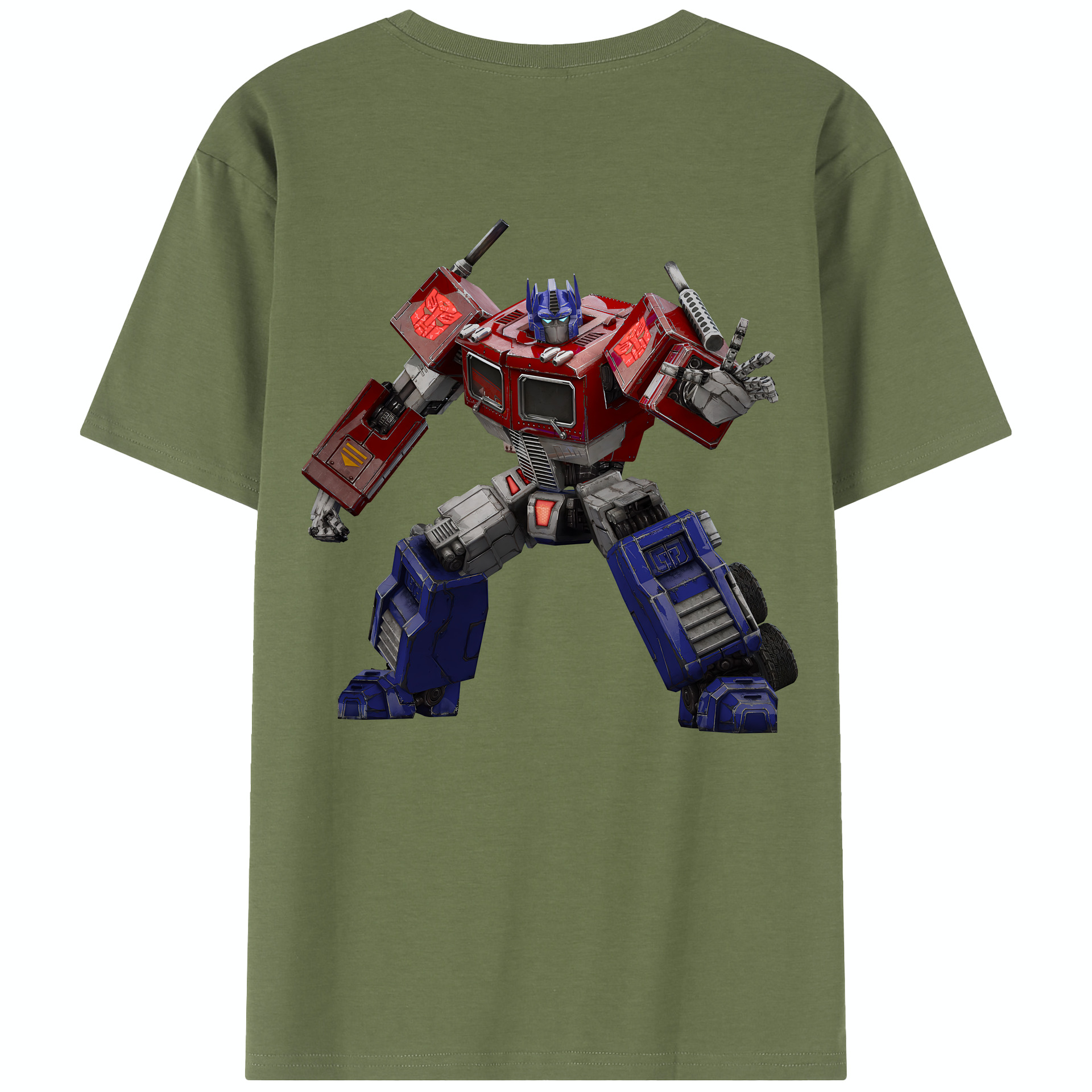 （画像用） Transformers トランスフォーマー 綿100％半袖Tシャツ（背面プリント）